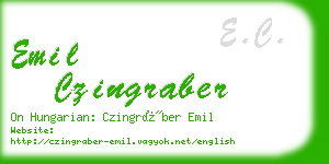 emil czingraber business card